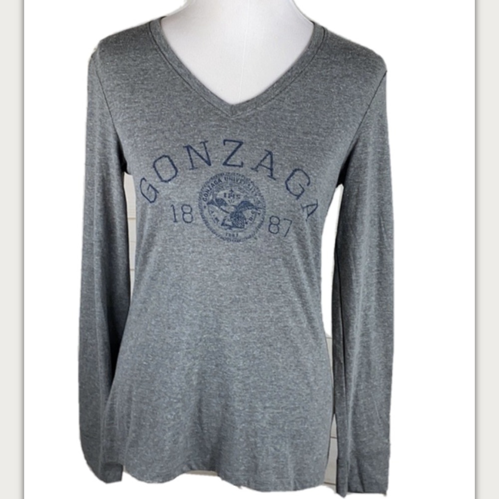 Gonzaga Bulldogs Zags Shirt Long Sleeve Gray M